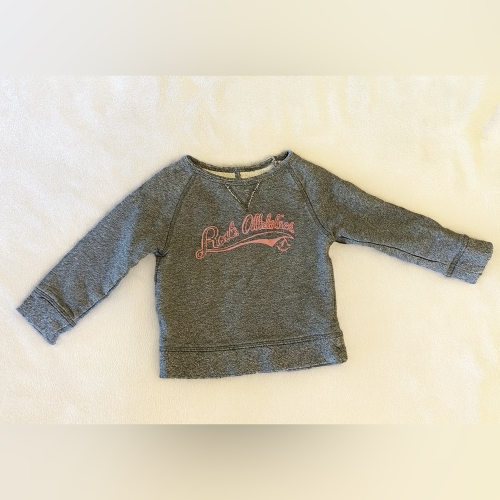 Roots kids size 2T sweater in grey and pink